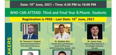 Webinar on “Career Prospects for Pharmacy Graduates in India and Abroad” on 19th June 2021