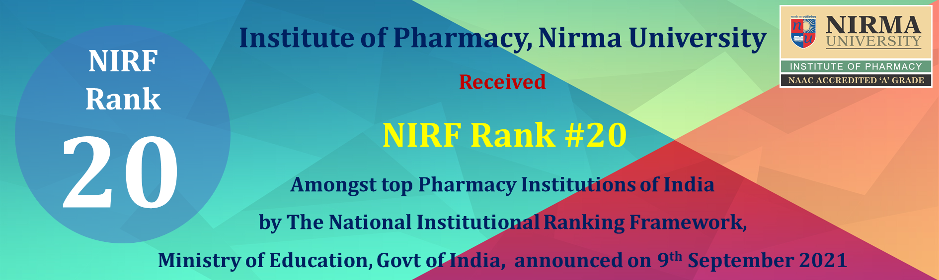 nirma university phd pharmacy