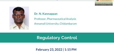 Eminent Expert Lecture Series | February 23, 2022 | Dr. N. Kannappan