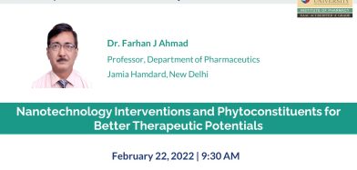 Eminent Expert Lecture Series | February 22, 2022 | Prof. Farhan Jalees Ahmad
