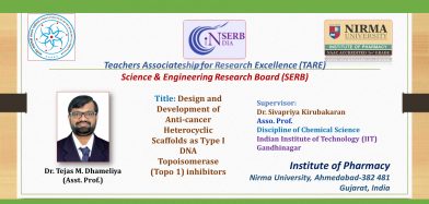 Faculty Achievement – Teachers Associateship for Research Excellence (TARE) Project