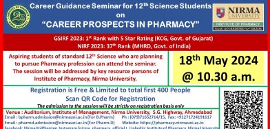 Career Guidance Seminar on “Career Prospects in Pharmacy”