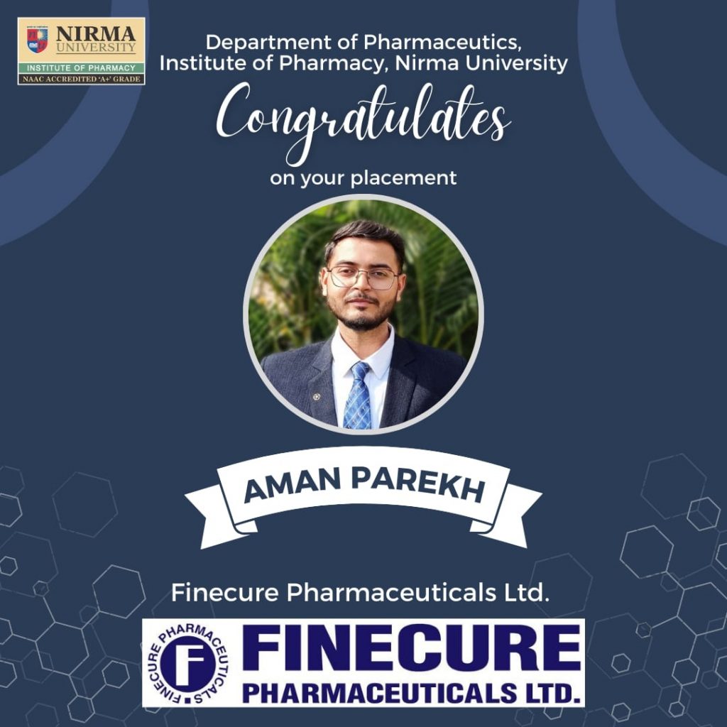 Placements 2024 - Aman Parekh - Institute of Pharmacy