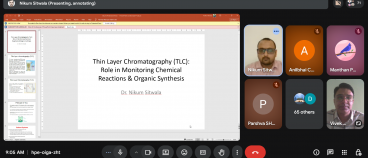 Alumni lecture on “Thin Layer Chromatography (TLC): Role in Monitoring Chemical Reactions & Organic Synthesis.”