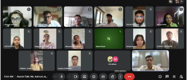 Alumni Talk by Ashruti Jadvani (16BPH007)