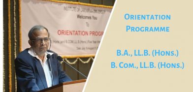 Orientation programme of B.A., LL.B. (Hons.) / B. Com., LL.B. (Hons.)