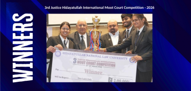 Winners @ 3rd Justice Hidayatullah International Moot Court Competition – 2026