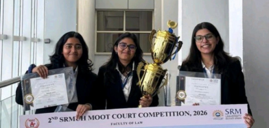 Winners at the 2nd SRMUH Moot Court Competition 2026