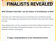 World Architecture Festival WAF 2026 International Student Design Competition