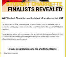 World Architecture Festival WAF 2026 International Student Design Competition