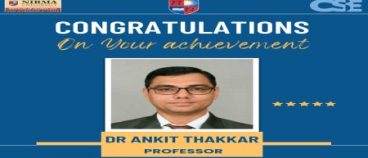Congratulations Dr. Ankit Thakkar on your Achievement