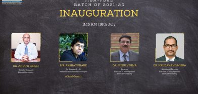 Mr. Akshat Khare - inauguration MBA 2021-23