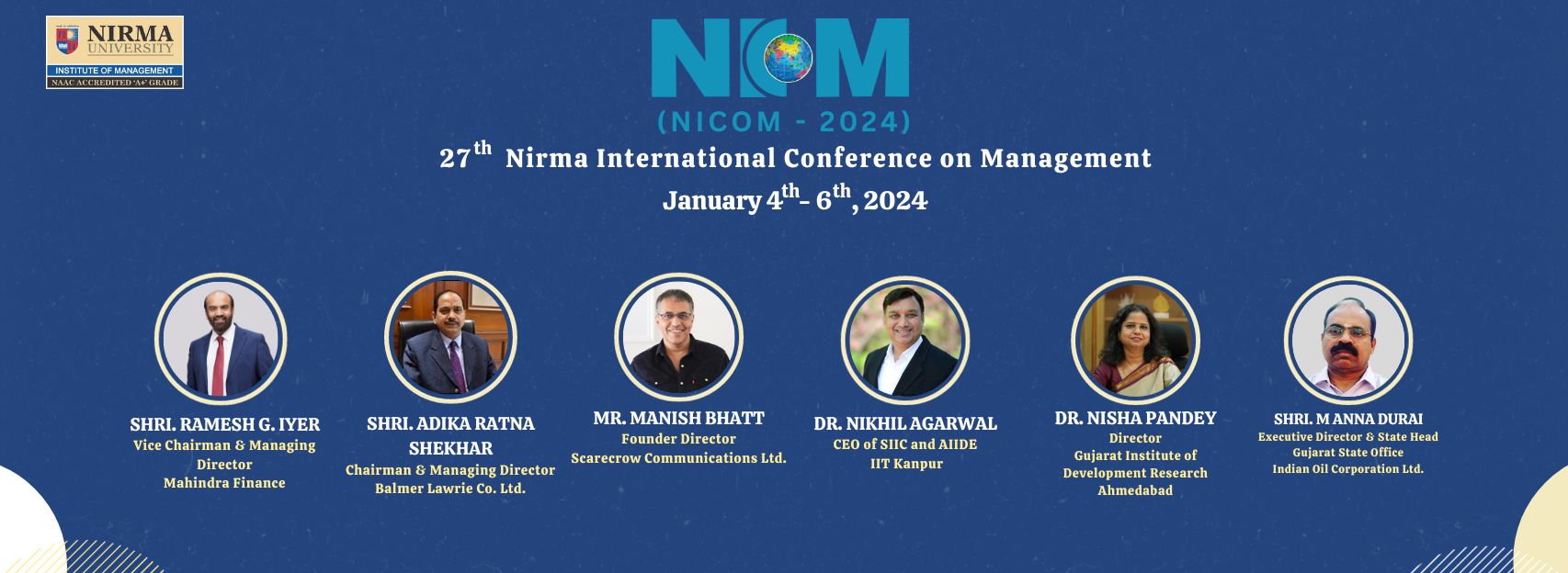 Join the Nirma International Conference on Management