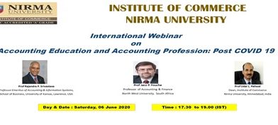 International level webinar on “Accounting Education and Accounting Profession: Post COVID 19”