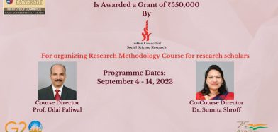 Institute of Commerce organizes ICSSR Funded Training Programme in Research Methodology