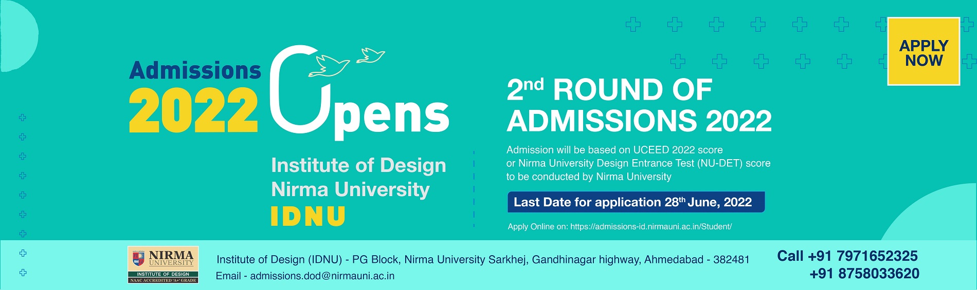 Bachelor of Design Admissions