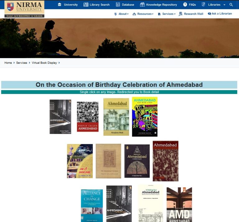 Virtual Book Display Nirma University Library System