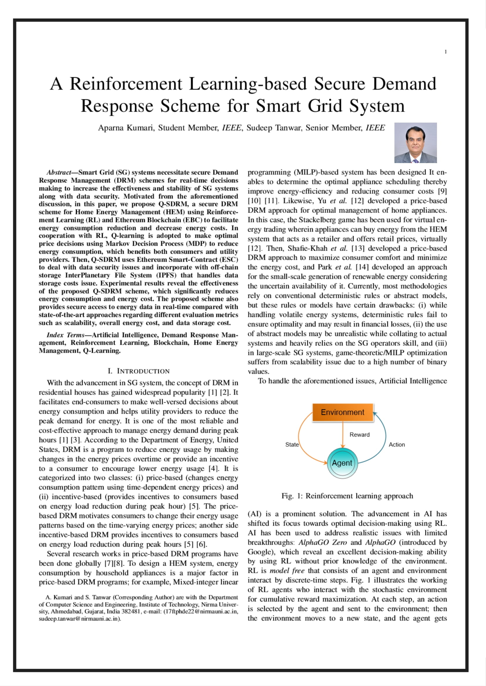 A Reinforcement Learning-based Secure Demand Response Scheme for Smart Grid System