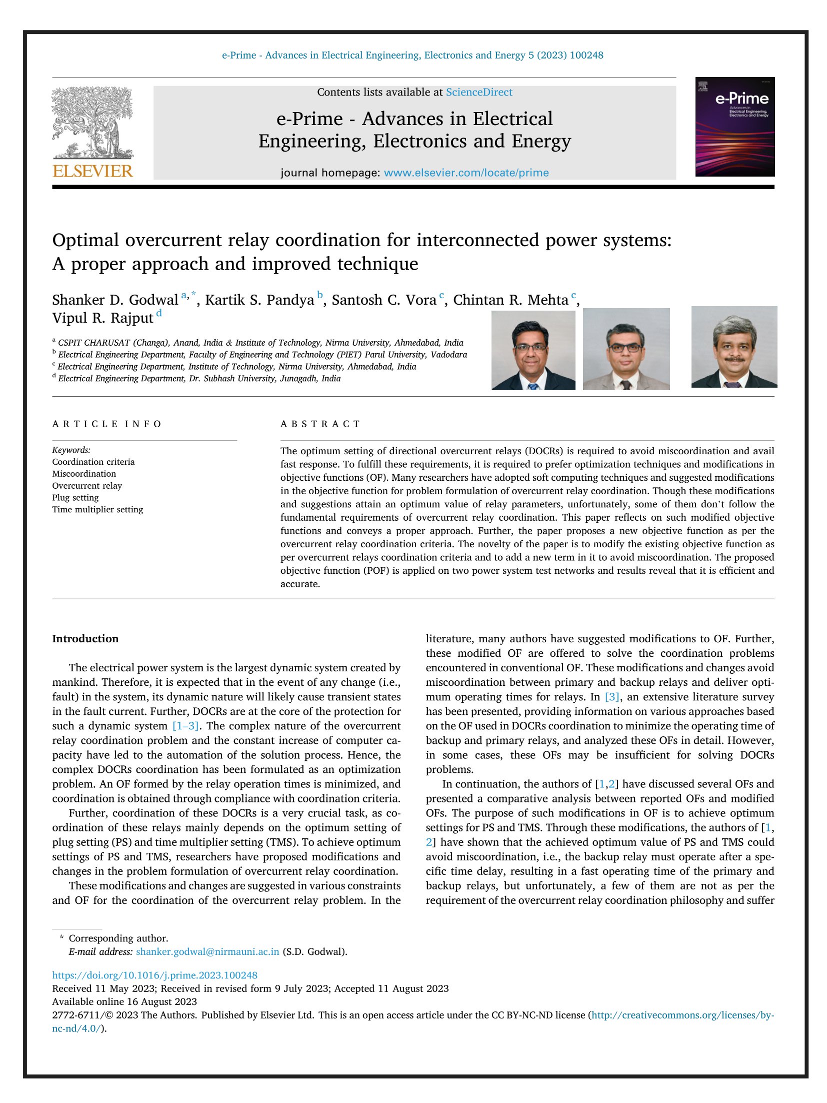 Optimal overcurrent relay coordination for interconnected power systems: A proper approach and improved technique