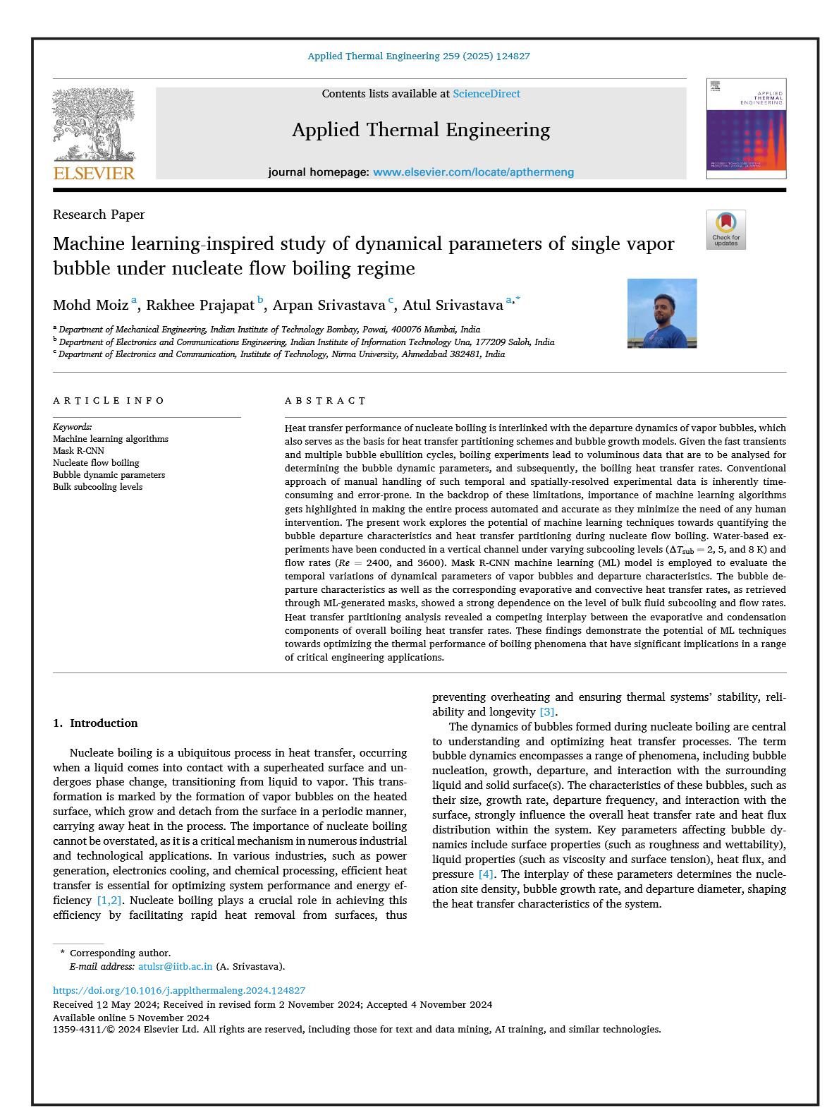 Machine learning-inspired study of dynamical parameters of single vapor bubble under nucleate flow boiling regime