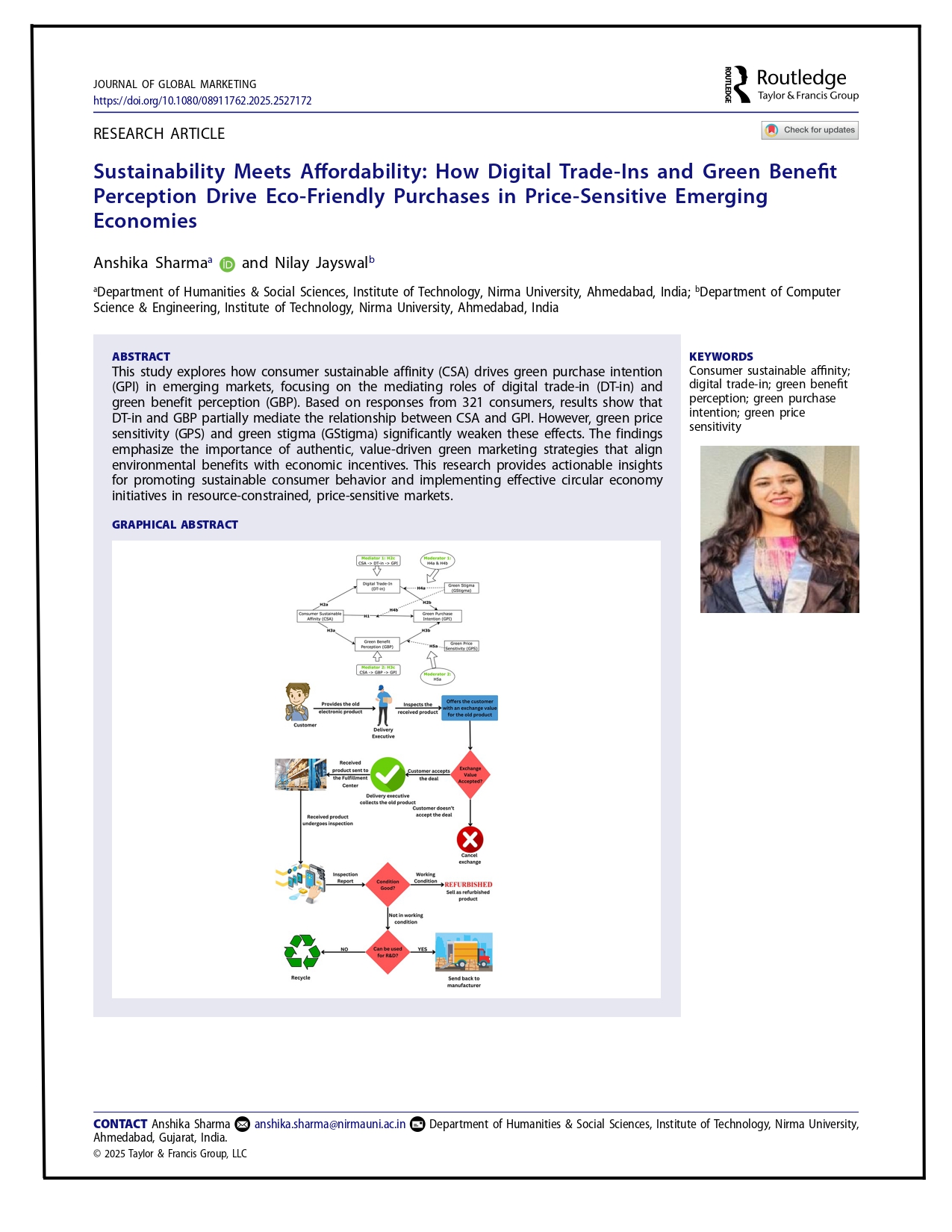Sustainability Meets Affordability: How Digital Trade-Ins and Green Benefit Perception Drive Eco-Friendly Purchases in Price-Sensitive Emerging Economies