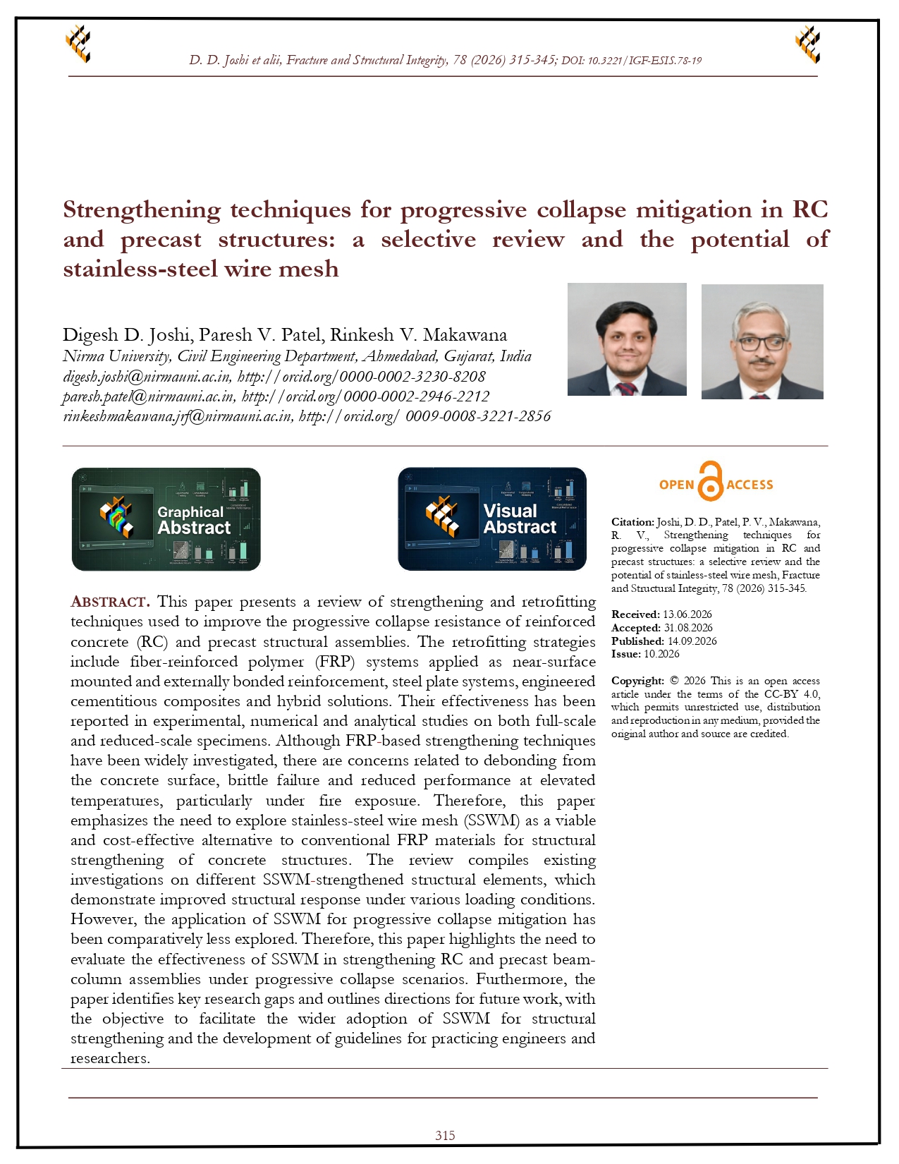 Strengthening techniques for progressive collapse mitigation in RC and precast structures: a selective review and the potential of stainless-steel wire mesh