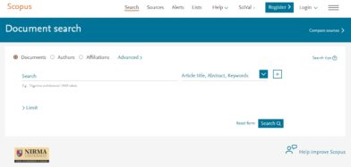 Nirma University has subscribed Abstract and Citation Database ?SCOPUS?