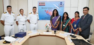 Signing of MoU Between INS Valsura and Nirma University