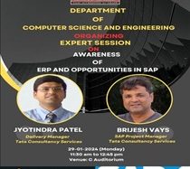 Expert Session on “Awareness on ERP and Opportunities in SAP”