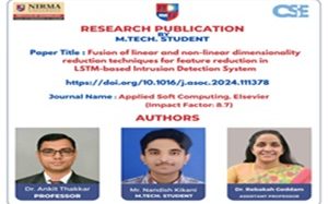 Research Publication by M.Tech. Student