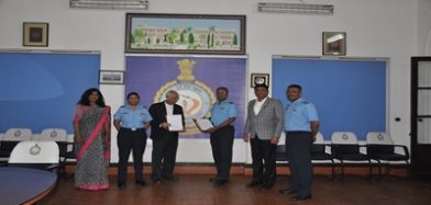 A Memorandum of Understanding (MoU) signed between the Indian Airforce, 17 TETTRA School and Nirma University