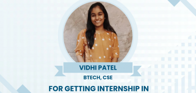 Congratulations to Ms. Vidhi Patel on your achievement