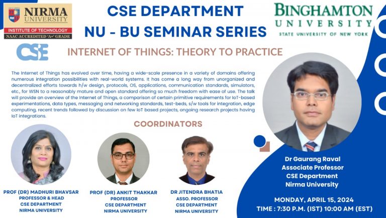 NU – BU Bilateral Seminar Series