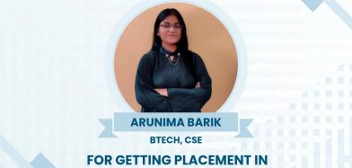 Congratulations Arunima Barik for getting placement in Google