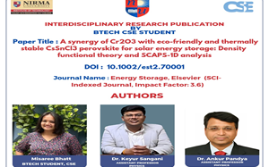 Interdisciplinary Research Publication by B.Tech. CSE Student