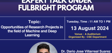 Expert Talk under the Fulbright Program on “Opportunities of Research Projects in the field of Machine and Deep Learning”