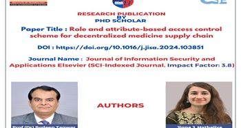 Research Publication by PhD Scholar