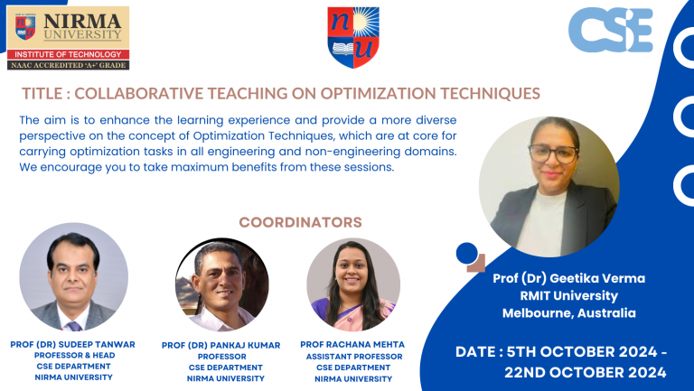 Collaborative Teaching Program on Optimization Techniques