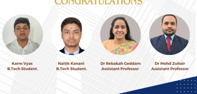 Congratulations to BTech Students and Guides on receiving the prestigious Best Paper Award