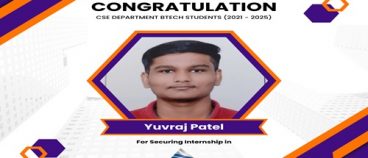 Congratulations to BTech Student on securing internship in Emerson