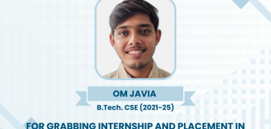 Congratulations to BTech Student on securing Internship and Placement in iolite