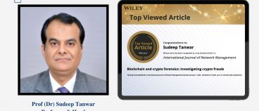 Congratulations Prof (Dr) Sudeep Tanwar on your Achievement