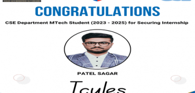 Congratulations to MTech student on Securing Internship at Tcules