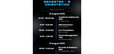 Orientation for BTech Semester-V Students