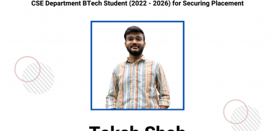 Congratulations to Taksh Shah on Securing a Placement in Conga