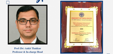Congratulations Prof. (Dr.) Ankit Thakkar on your Achievement