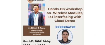 Expert Session & Hands-On Workshop on “Wireless Modules and IoT Interfacing with Cloud Demo.”