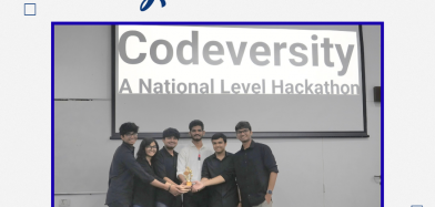 Congratulations to BTech Students on securing 1st Position in the Blockchain Domain at the Codeversity (A National Level Hackathon) 2026