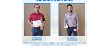 Congratulations to Dr. Chandan Trivedi and Mr. Ashwin Verma on your Achievement