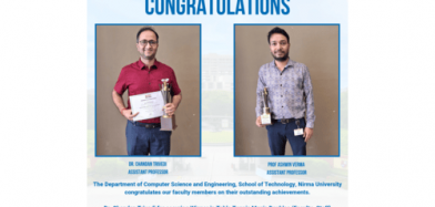 Congratulations to Dr. Chandan Trivedi and Mr. Ashwin Verma on your Achievement